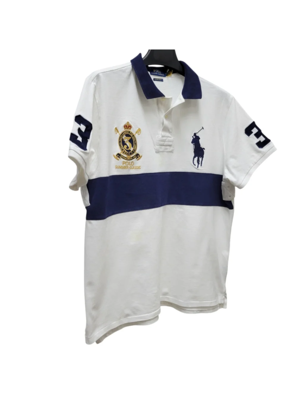 Polo Ralph Lauren Custom Slim Fit Colorblock Cotton Polo Shirt Size XL Men's